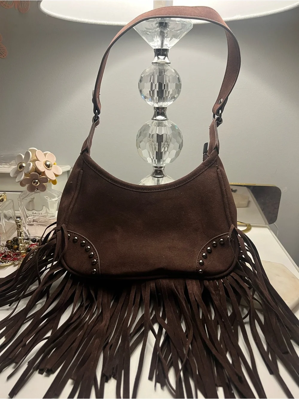 N/A brown suede